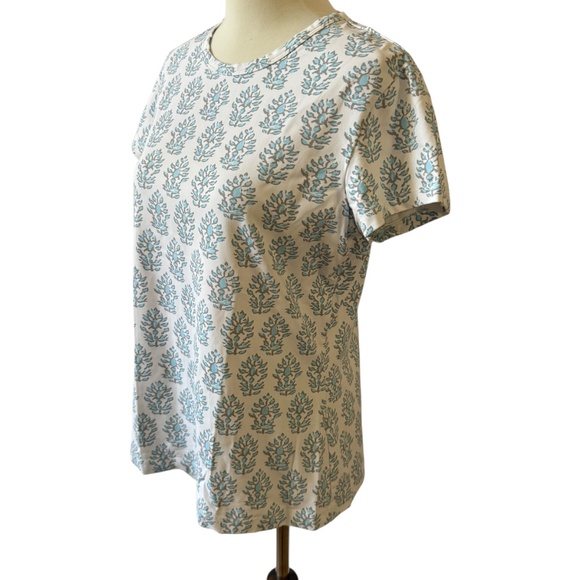 J MCLAUGHLIN SS TEE CATALINA CLOTH NYLON TREES PATTERN CASUAL CHIC TRAVEL L - Picture 4 of 12